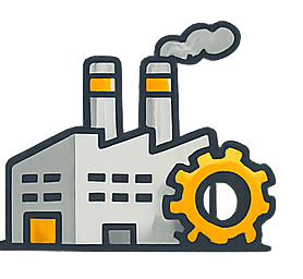 Ícono línea industrial metalmecánica a medida